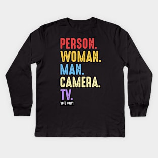 Person Woman Man Camera TV Kids Long Sleeve T-Shirt